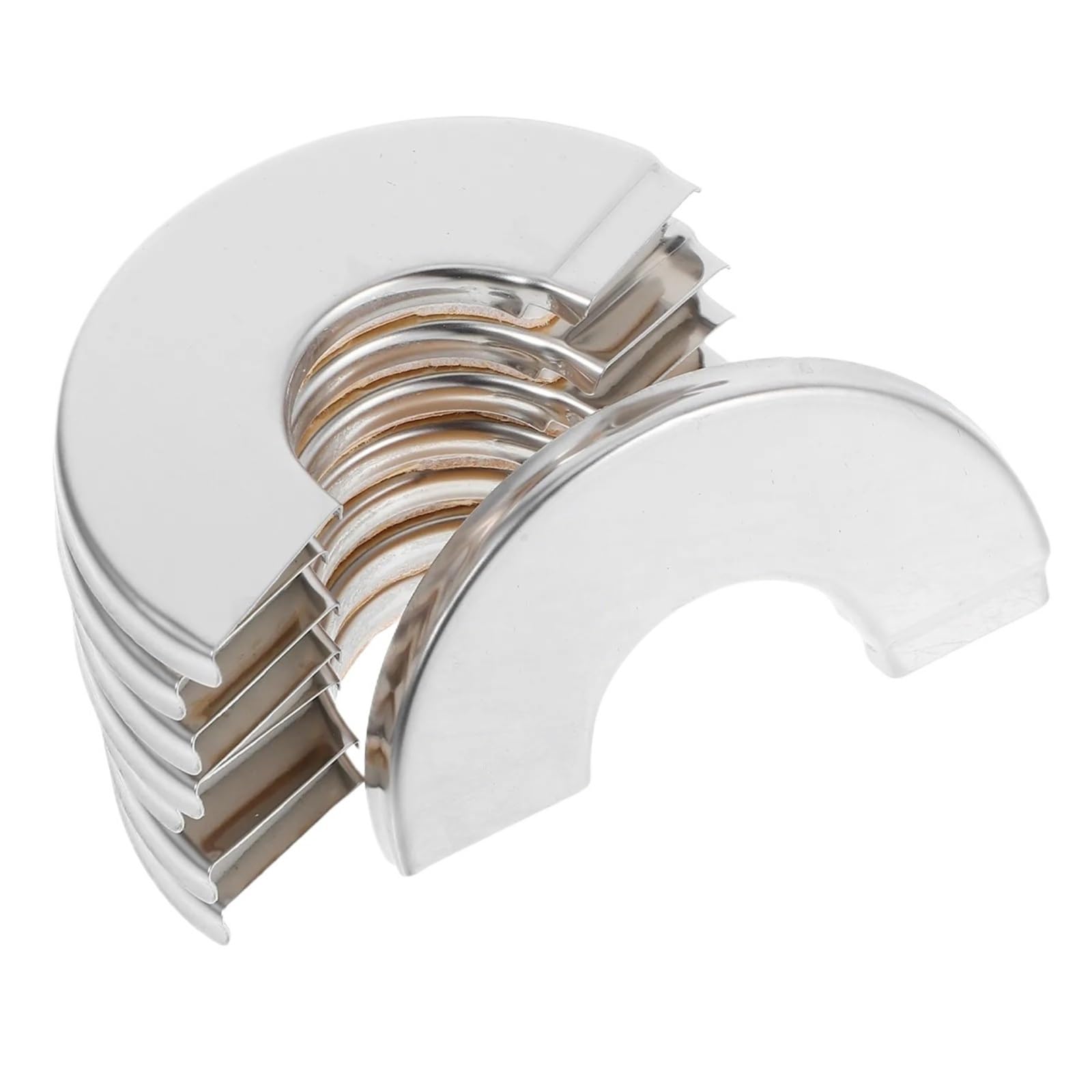 Decoration Split Flange 4Pcs Stainless Steel Pipe Wall Covers Round Flange Escutcheon Plates for Shower Sink Plumbing Decoration Water Hole for Industrial Pipes