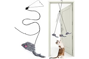 Kalimdor Interactive Cat Feather Toys,Fun Cat Laser Pointer Toys,Hanging Interactive Toys for...