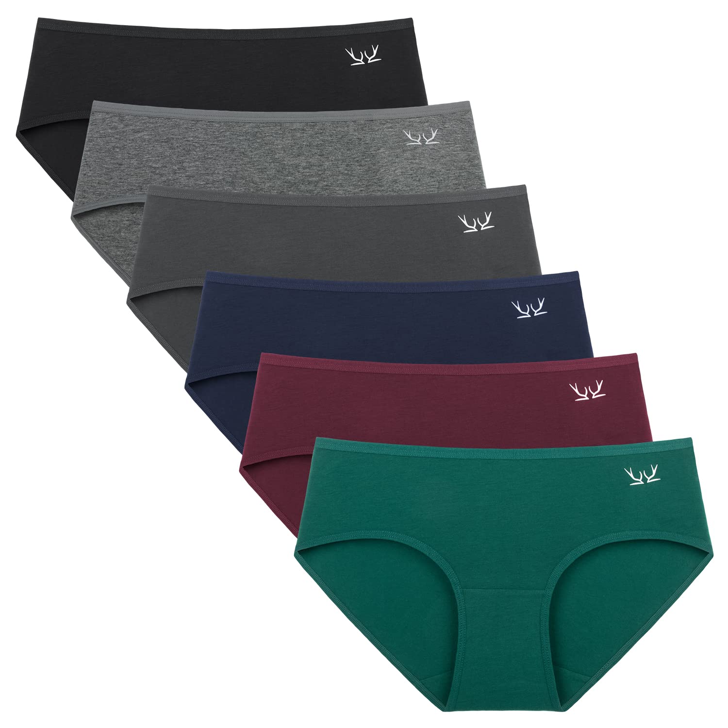 Womens Underwear Panties Cotton Hipster Briefs Bikini Set for Teen Girls Comfortable Breathable 6 Pack, XXL-image-25