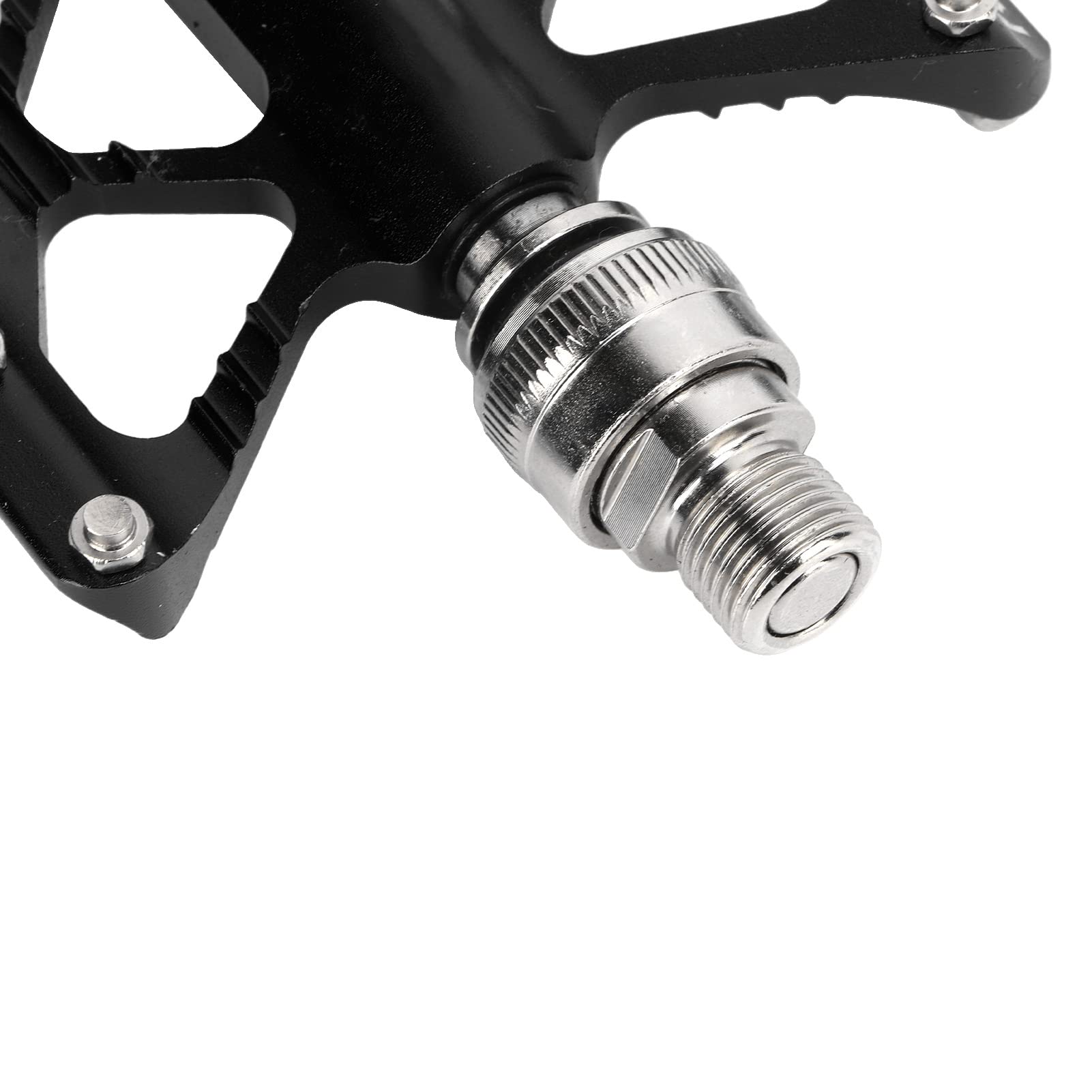 RiToEasysports Quick Release Pedal, 1 Pair K5 Aluminum Alloy Bearing Pedals for Road Mountain Folding Bikes (Black (Boxed))