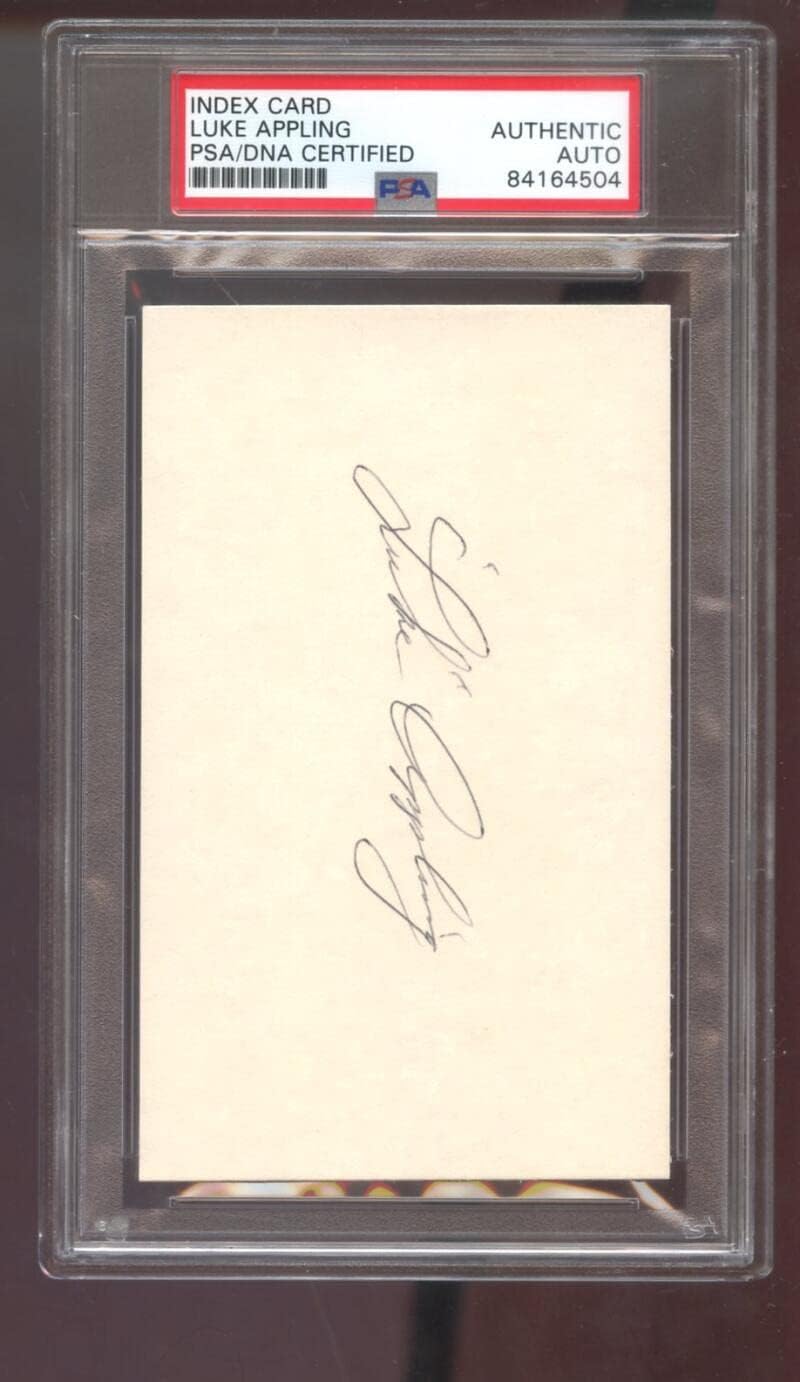 Luke Appling Signed Autographed Autograph Auto PSA PSA/DNA COA Baseball Index Card