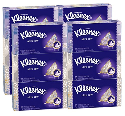 Kleenex Ultra Soft & Strong Facial Tissues, 70 Tissues per Flat Box (12 count)