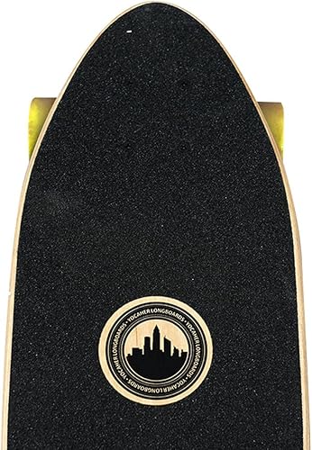 Miniatura 4 de Yocaher Longboard Complete Mini Cruiser 27" x 8" wPremium Black Grip Tape, Heavy Duty Aluminum Alloy Truck, 62mm Wheels, ABEC -9 Bearings
