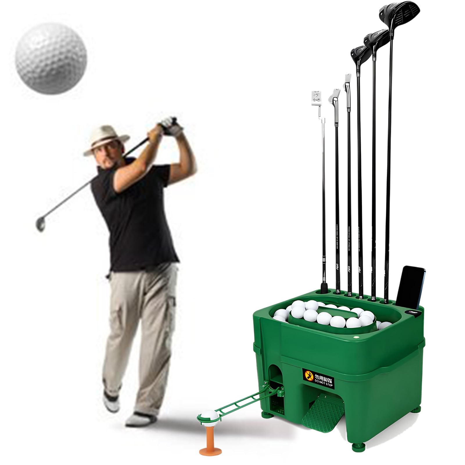 Distributeur de balles de golf automatique pour entraînement et pratique du swing