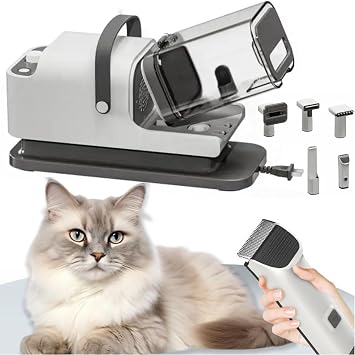 20000PA Pet Hair Vacuum & Dryer,Dog Clippers, Professional Pet Grooming Vacuum with 1.8L Large Capacity,4 Pet Grooming Tools for Trimming Thick & Thin Pets Hair