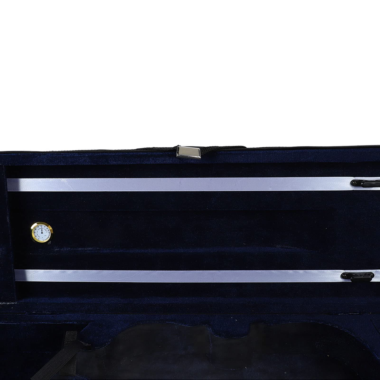 Eujgoov Estuche de Violín 4/4 Negro - Caja Protección 78 cm con Forro Algodón Tela Oxford y Higrómetro