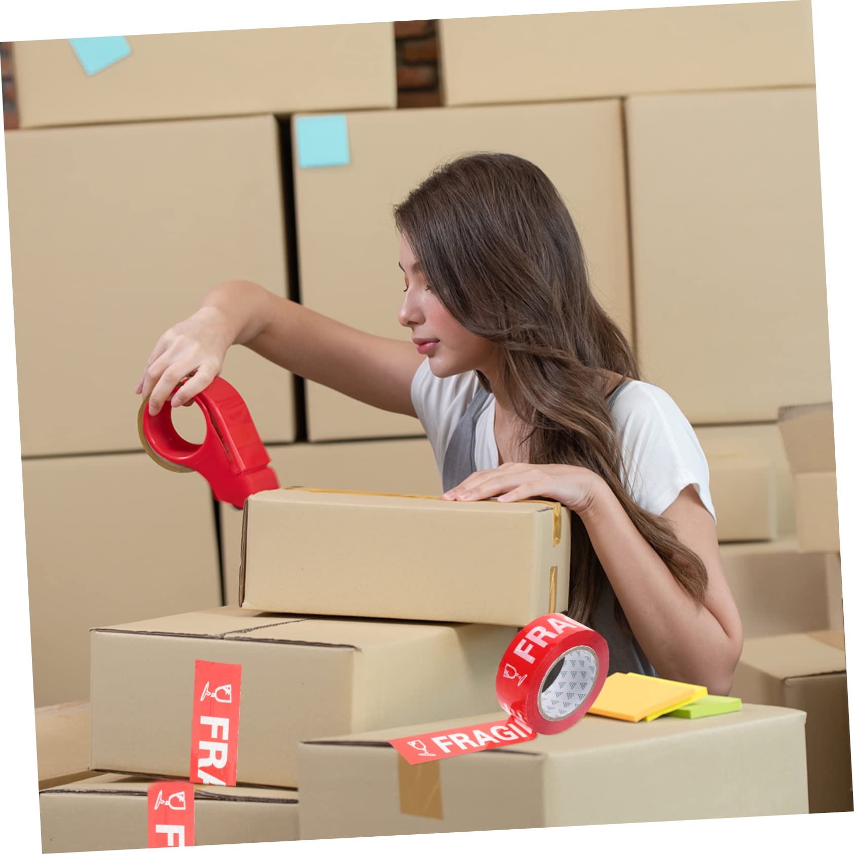 PRETYZOOM 4 Rollen Warnklebeband Material Zerbrechliches Klebeband Für Verpackungskartons Für Vorsicht Aufmerksamkeit Sorgfalt Danke Dieses Zerbrechliche Versandband Zerbrechliches