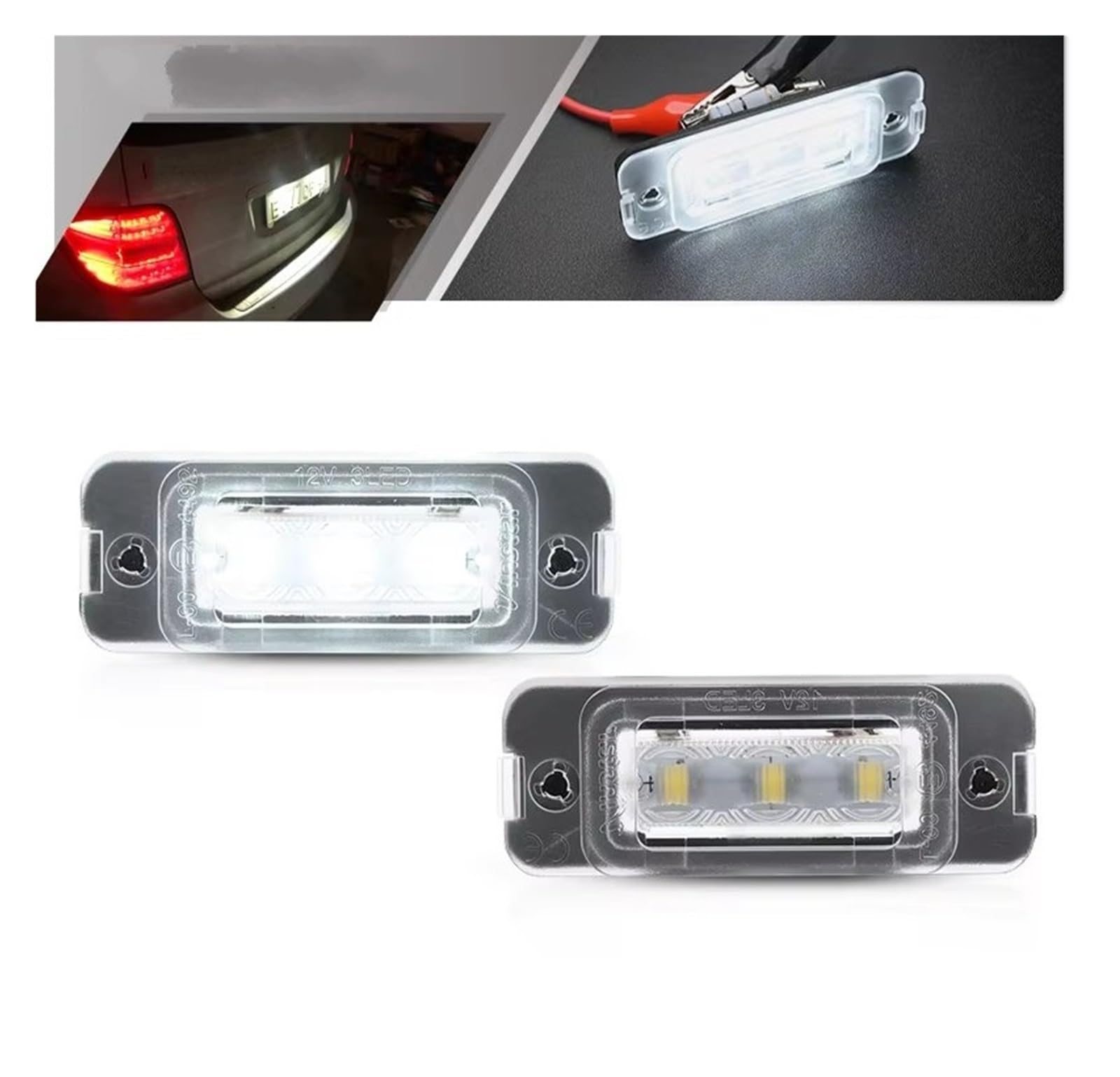 Luz Placa Auto Luces Led para Matrícula Coche para Benz para Clase R ML GL para W251 para W164 para X164 2007 2008 2009 2010 2011 2012 Luces Matrícula Coche
