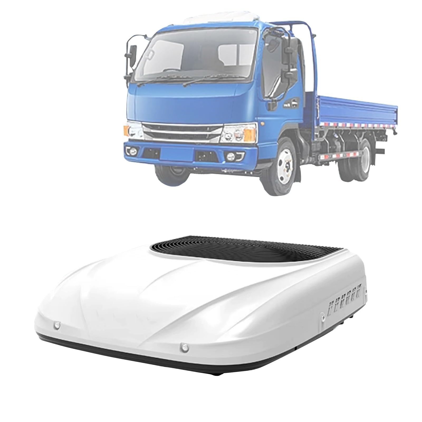 TIANQIHAO 12V Ultra-Thin Rooftop Air Conditioner For Rv Motorhome Van Trucks Cab Low Noise Energy Saving,White