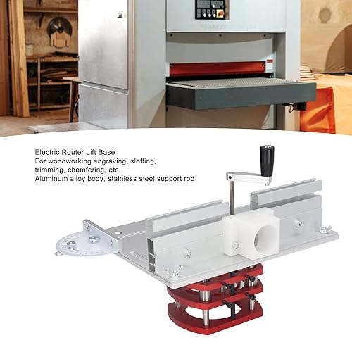 Miniatura 2 de Elevador de precisión para enrutador, elevación de enrutador y carpintería, base de elevación con placa superior, elevación máxima de 2.008in,