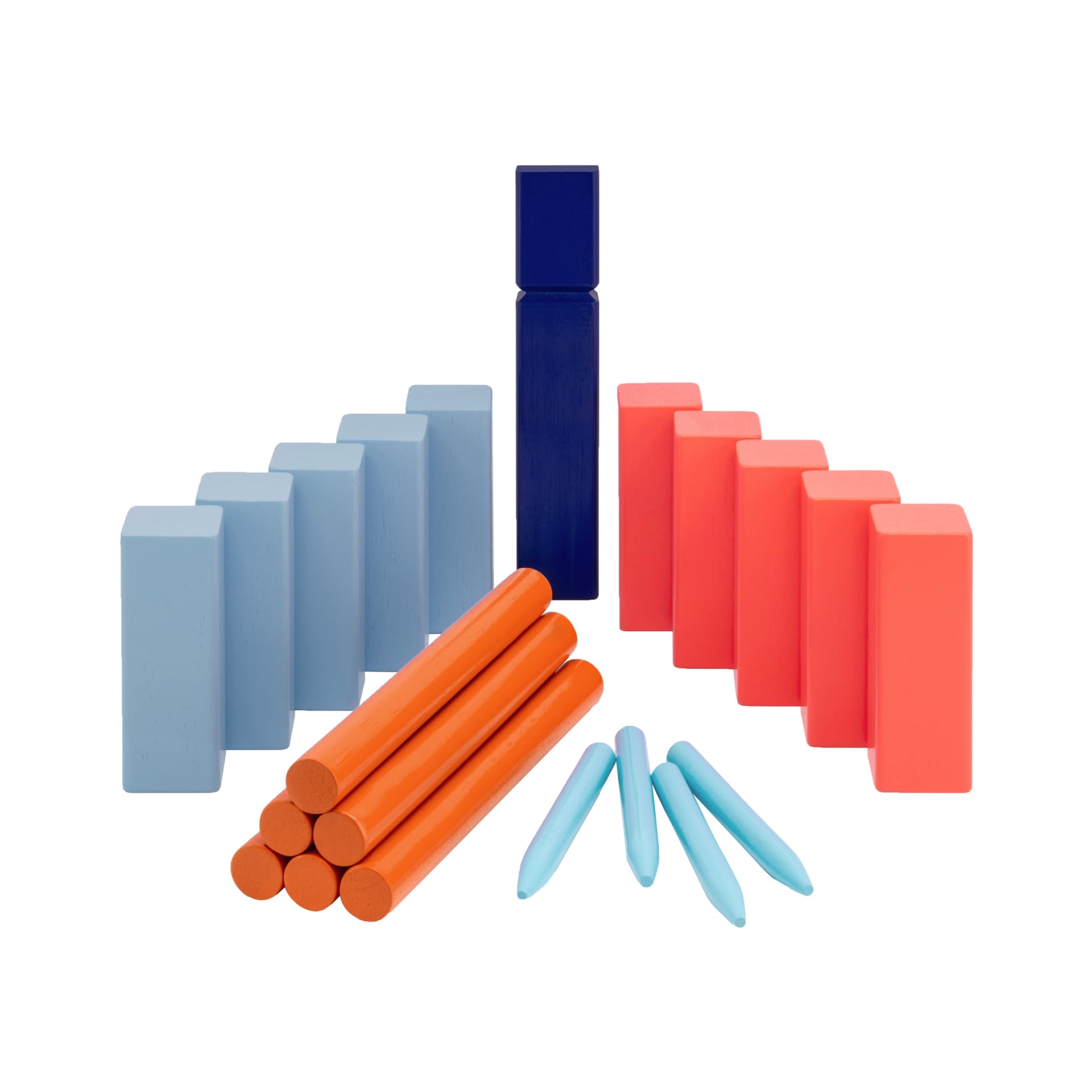REMEMBER KUBB, Holz – Klassisches Wikinger Wurfspiel für Garten, Park oder Strand, Outdoor Geschicklichkeitsspiel für Familie und Freunde