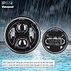 AlyoNed 7 inch Motorcycle LED Headlight 4.5 Fog Passing Lights DOT Kit Compatible with Harley Davidson Fat Boy Street Glide Heritage Softail Road King Switchback Electra Glide Ultra Classic Black
