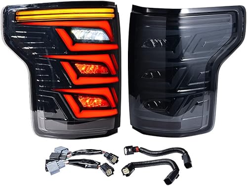 Astra Depot Compatible con Ford F150 XL XLT Raptor Lariat King Ranch Platinum Limited Regular Super Crew Cab Luz trasera intermitente secuencial