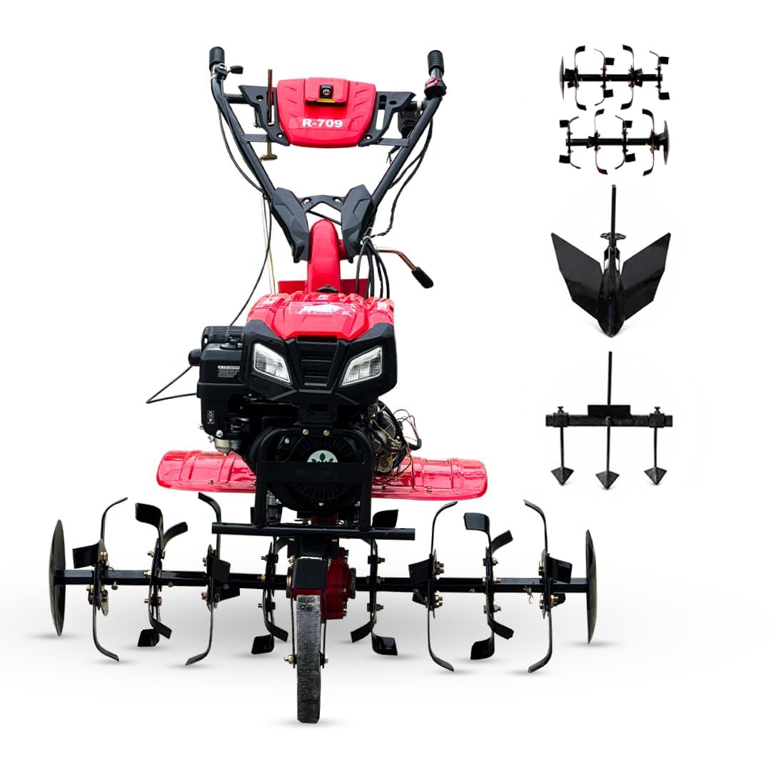 RBW 255cc 8 HP Petrol Power Weeder Machine for Agriculture Farming | 4 Stroke Heavy Duty Air Cooled Turbo Engine | Tiller Cultivator with Self Electric Start | 1 Year Warranty, 3 Gears-picture-10