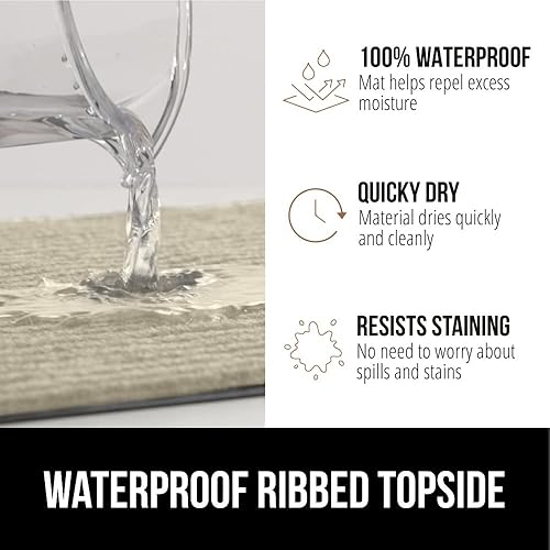 Miniatura 3 de Gorilla Grip - Tapete afelpado original de goma con perfil bajo, resistente, duradero, impermeable y fácil de limpiar para interior y exterior,