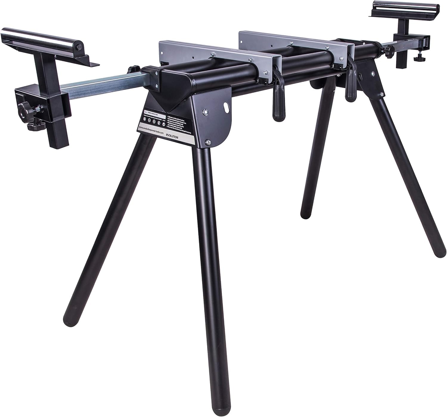 Evolution Power Tools - Scie à Onglets Coulissante Multi-Matériaux R255SMS + avec le Pack Plus, 255 mm (230 V) & Evolution Power Tools - Support pour Scie à Onglet avec Extensions