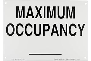 Zing Green Products Safety Sign with Maximum Occupancy Indicator