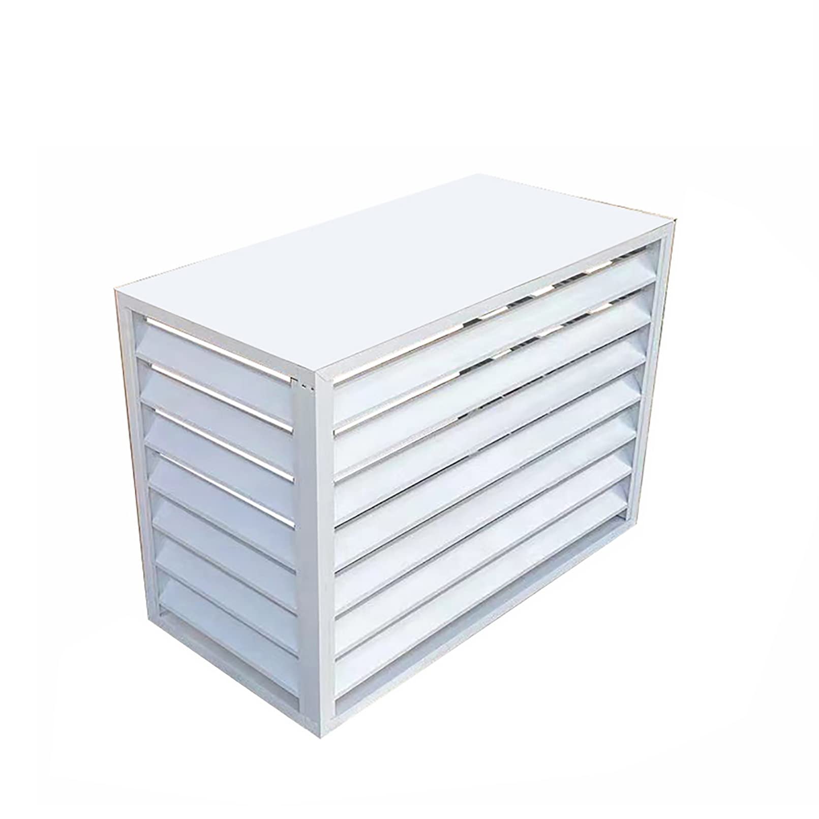QYMYOZ Outdoor Air Conditioner Cover Aluminum Privacy Fence Protective Grilles for AC Units & Heat Pumps Weatherproof Condensing Unit Shield Durable Outdoor Cover for Trash Cans
