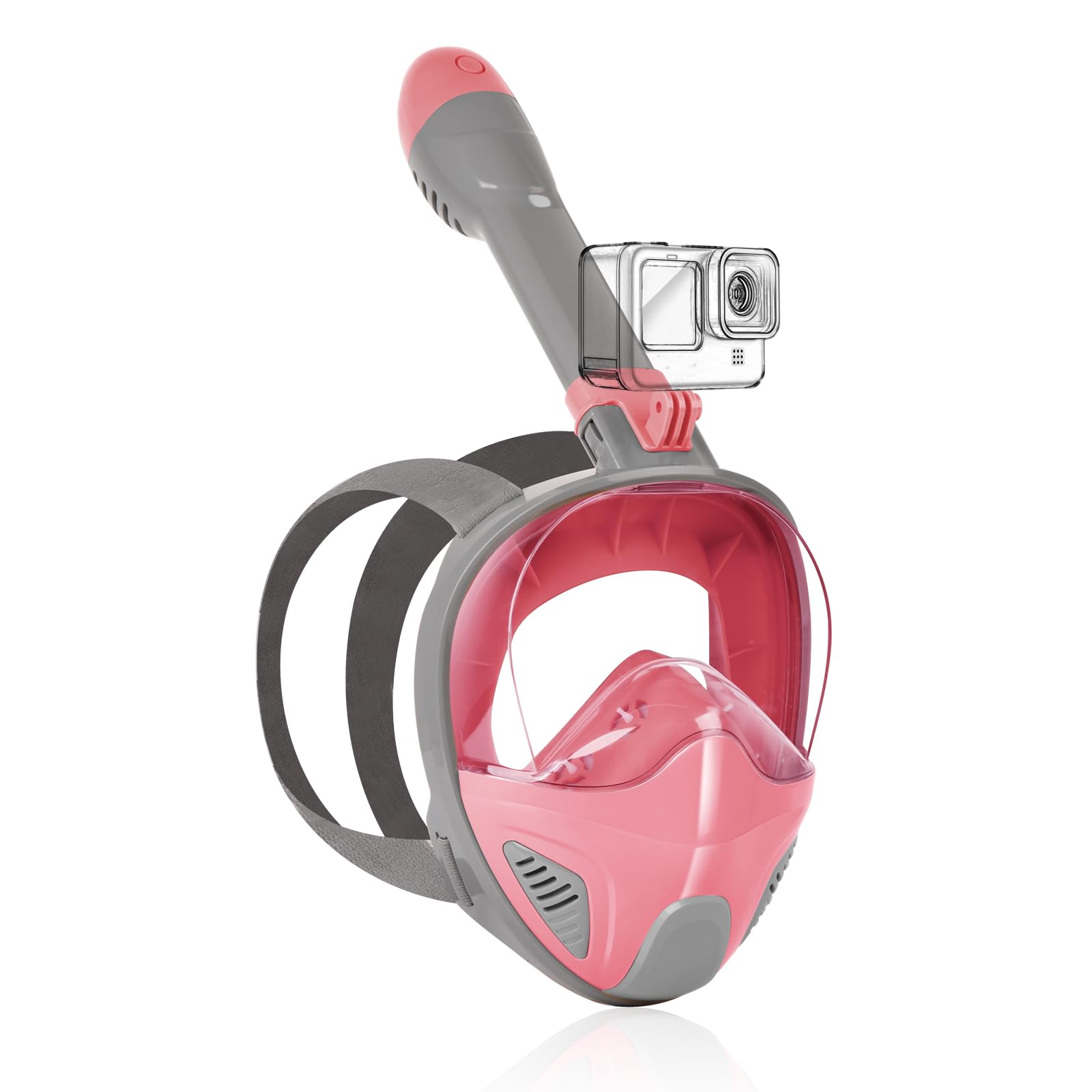 ANSUN Snorkel Mask Full Face, Snorkeling Gear for Adults with Latest Safety Breathing System and Dry Top System, 180° Panoramic View Snorkeling Mask with Soft Silicone Anti-Fog Anti-Leak