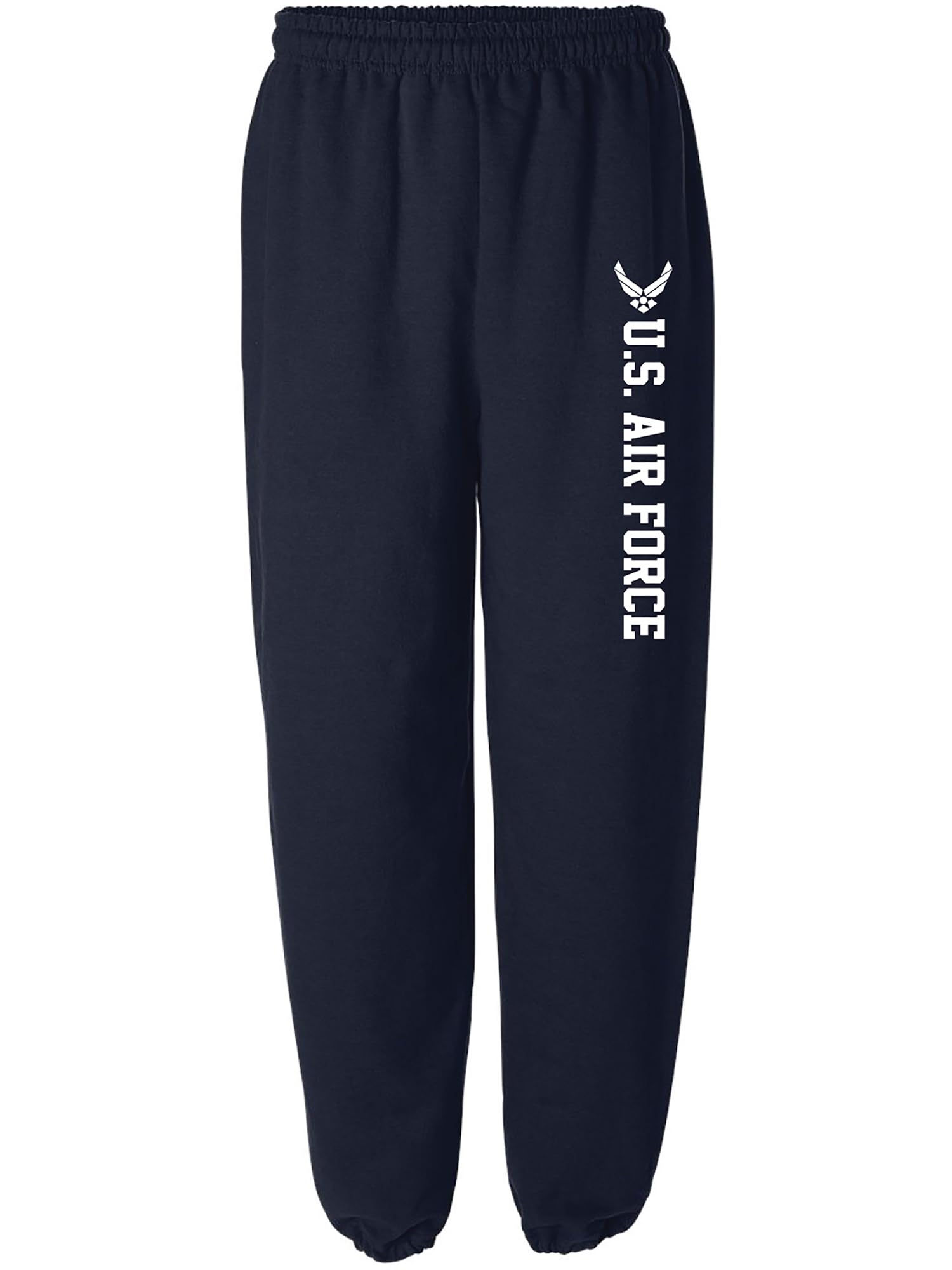 Air Force Sweatpants - Military Theme Elastic Bottom Sweatpants with White Print