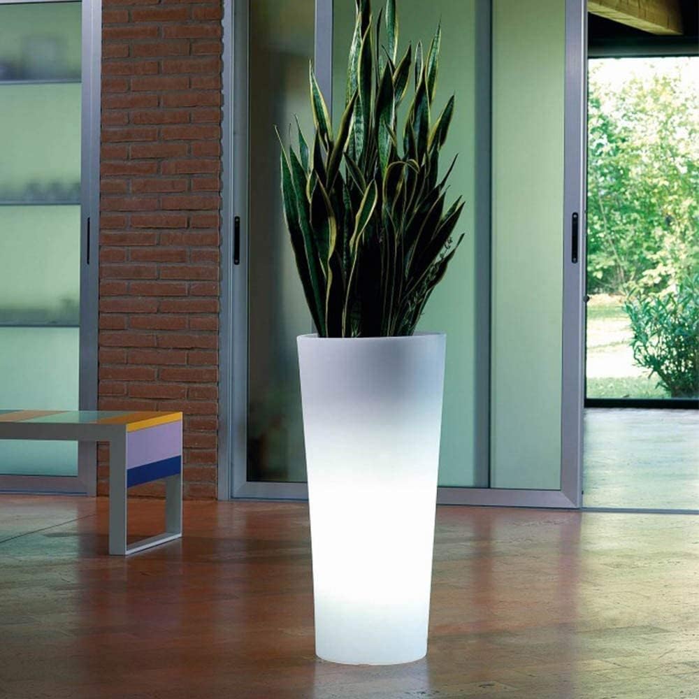 Vaso luminoso 60 cm con luce LED RGB, cavo o batteria (batteria colore luce RGB)