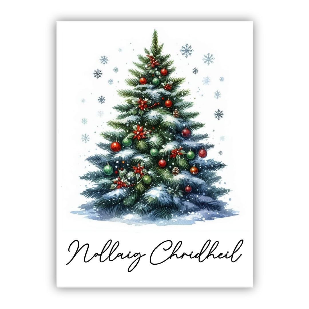 Multilingual Christmas Card – Merry Christmas Card in different languages (• Scottish Gaelic – Nollaig Chridheil)