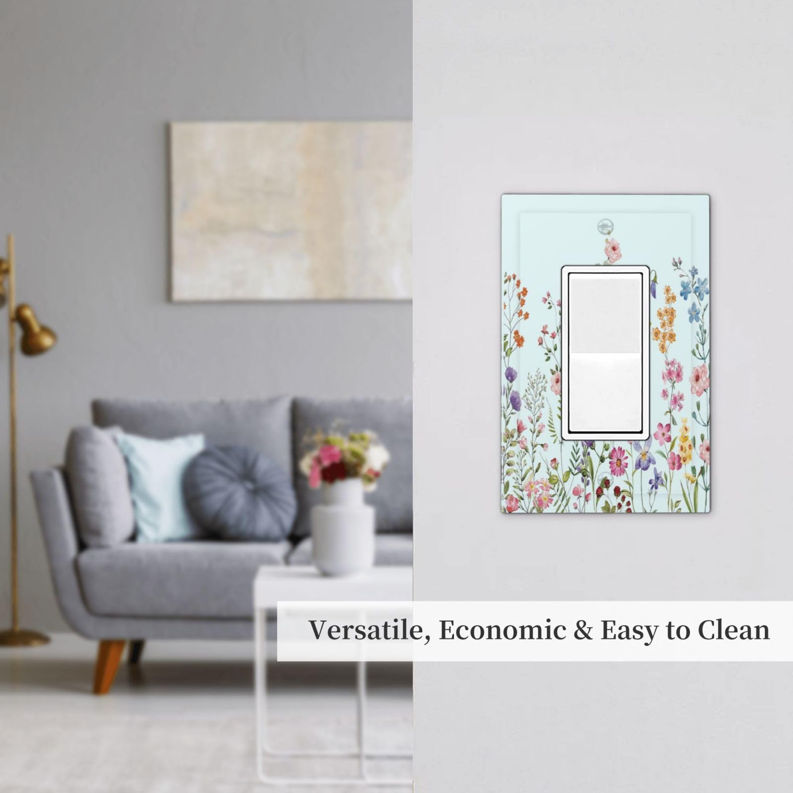 Rustic Floral Wall Plate - Vintage Watercolor Switch Cover -24 Rustic Floral Wall Plate - Vintage Watercolor Switch Cover -24