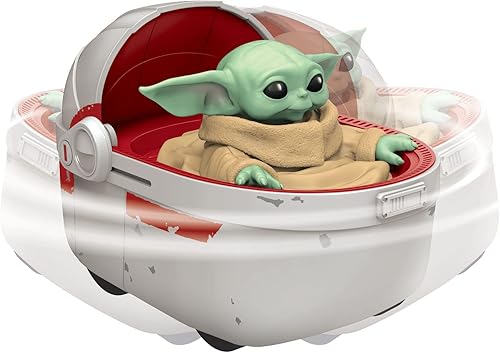 Miniatura 4 de Exquisite Gaming Star Wars - The Mandalorian Cochecito Grogu & Hover de 9 pies controlado por radio, vehículo RC controlado por radio, niños a