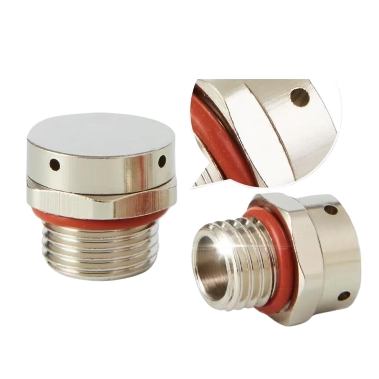 Ausgleichsventil for Atemschutzmaske, wasserdicht, Entlüftung, Aluminium, Edelstahl, Messing, M5–M20, Gewindegrößen, Packung(Aluminum,10PCS M10x1.5)
