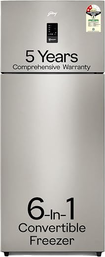 Godrej 472 L 2 Star 5 Years Comprehensive Warranty New Launch AI Tech, 6-In-1 Convertible Freezer Double Door Regalis Refr...