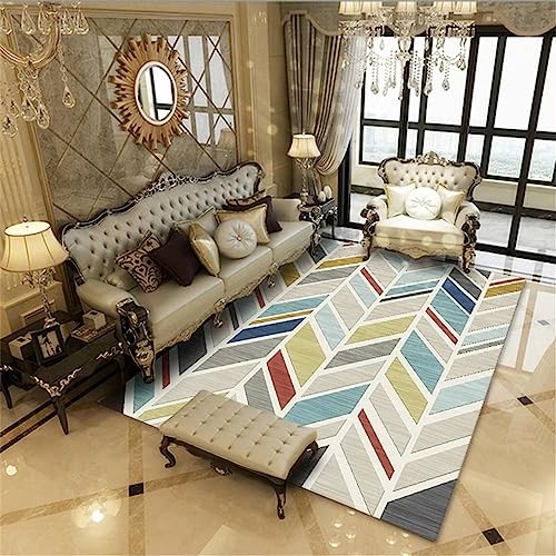 Tapis bleu résistant 120x180 cm pour protéger le sol du salon - 2