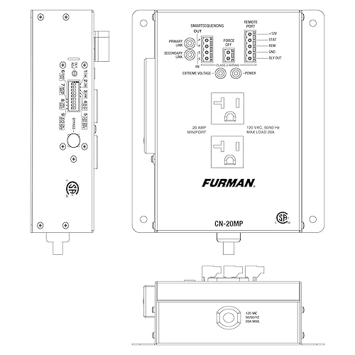 Miniatura 5 de Furman BlueBOLT CN-20MP 20A MiniPort Remote Duplex Smart Outlet