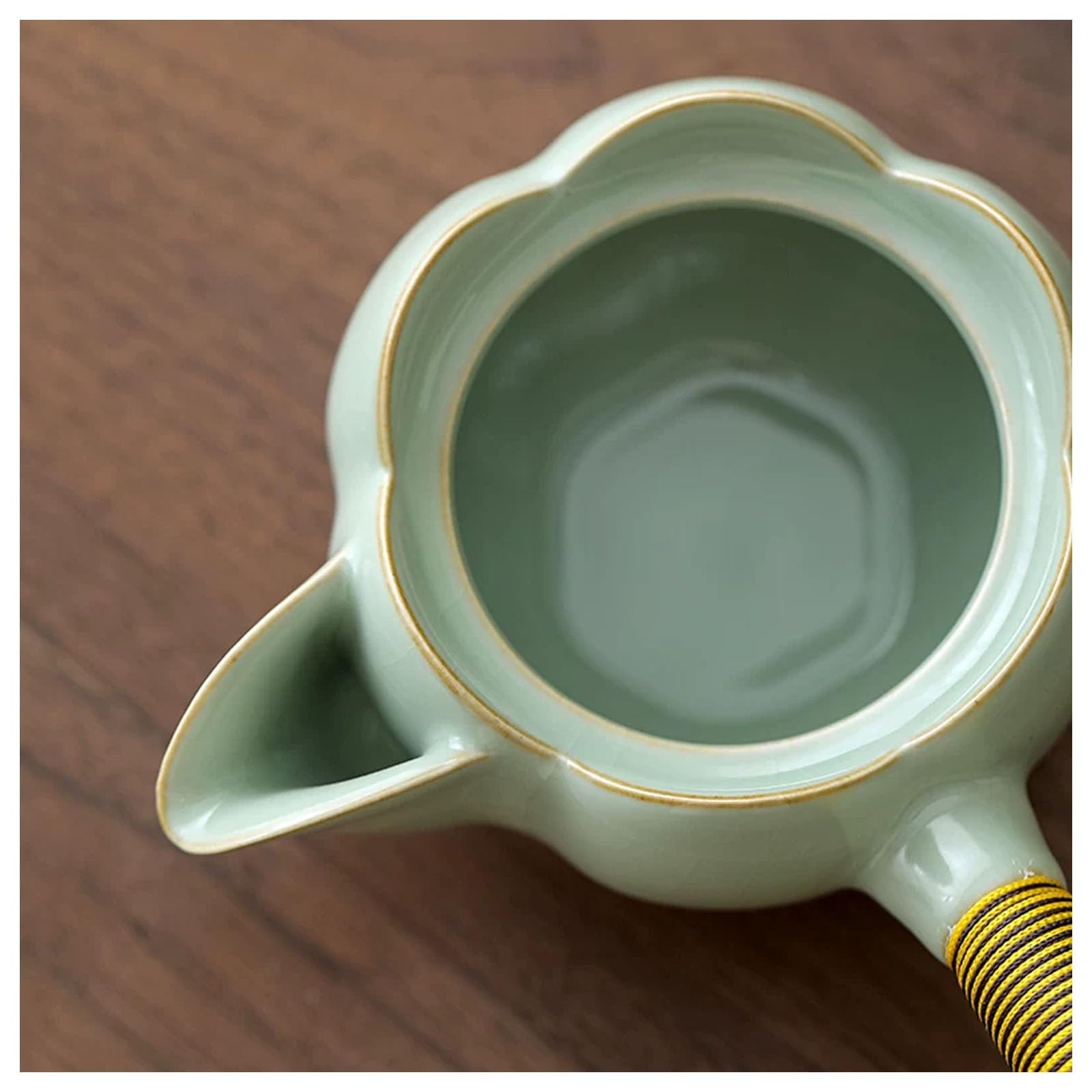 Ceramiczny czajniczek z bocznym uchwytem, japoński dzbanek do herbaty, 180 ml, ręcznie wykonany serwis do herbaty jednoręcznej z sitkiem do herbaty sypkiej