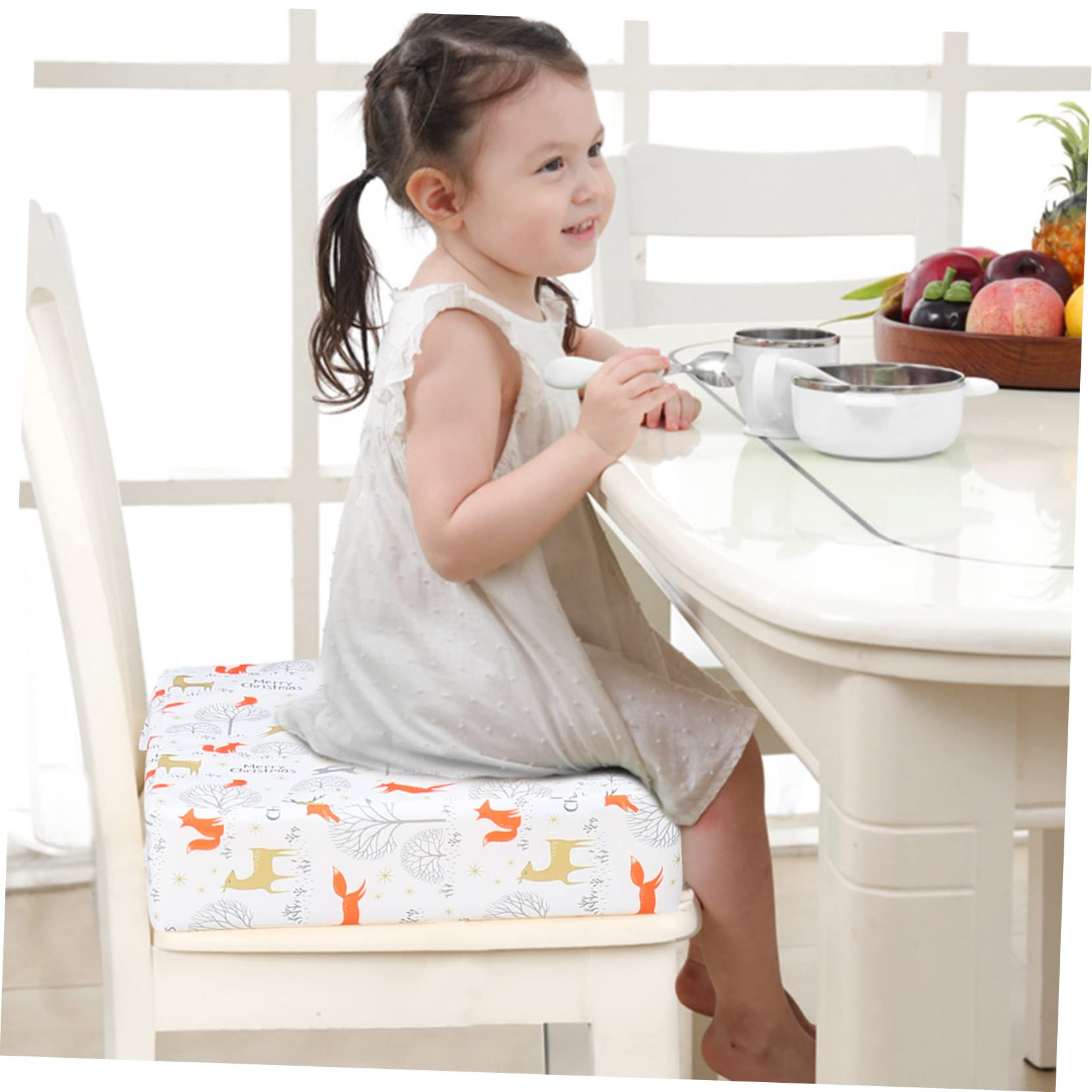 TOYANDONA Cojín Elevador Para Silla De Comedor Colchón Creciente Cojín Del Asiento Elevador Para Niños Refuerzo Para Niños Material De Poliéster Impermeable. Mantel Alumno Silla Del Comedor