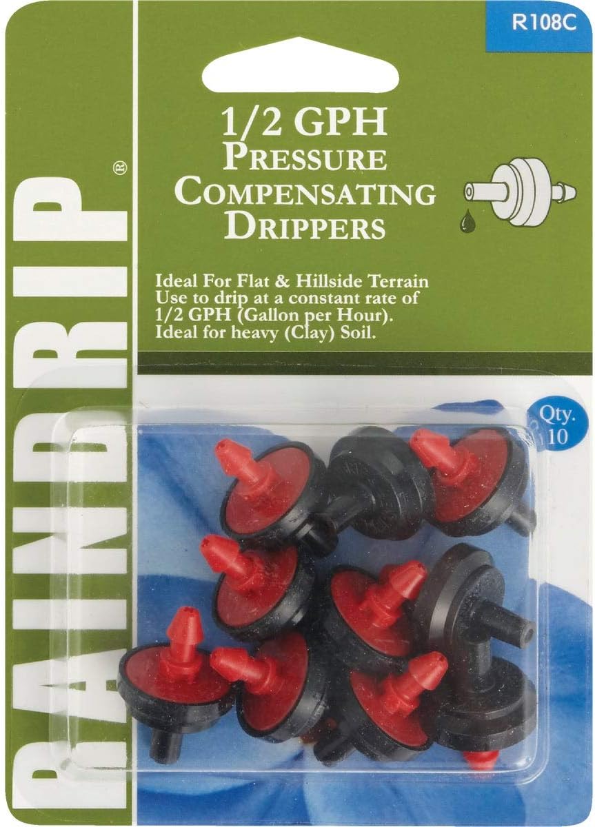 Raindrip R110ct 10Count 1 GPH Dripper 0.5 GPH Green Amazon.fr Jardin
