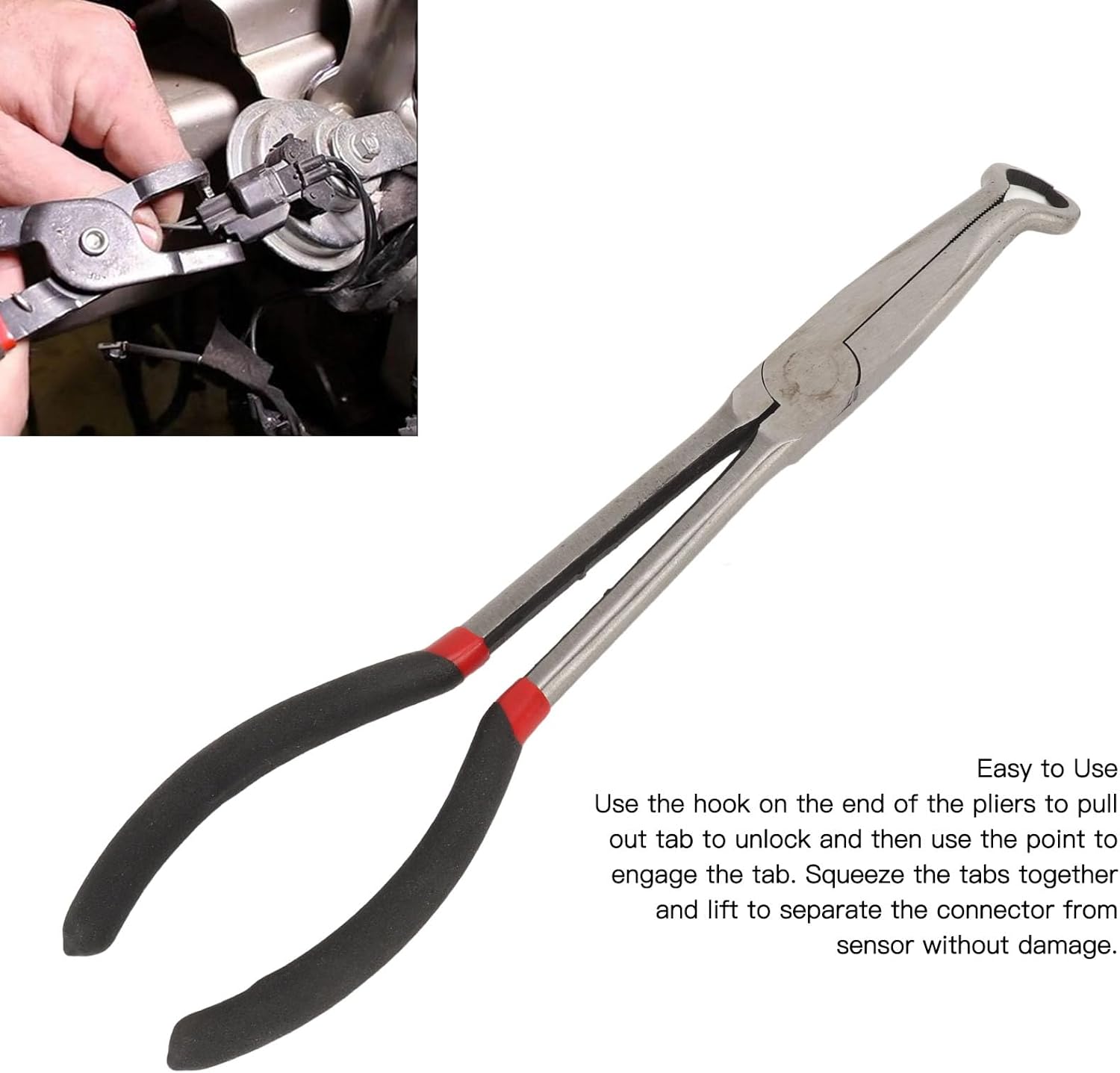 Electrical Disconnect Pliers, Electrical Connect Pliers, Fuel Line Disconnect Tool for Removing Mass Airflow Sensors, Ignition Coils, Etc (11 Inches 16 Inches)