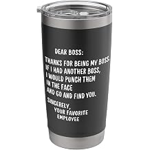 Dear Boss Appreciation Day World Best Boss In The Office Stainless Steel Insulated Tumbler