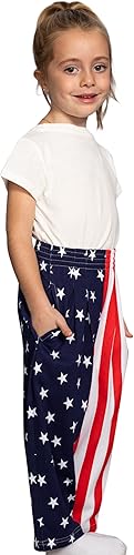 Miniatura 3 de Pantalones patrióticos de estrellas y rayas para niños, diseño de bandera de Estados Unidos, disfraz de Halloween para niños, cosplay