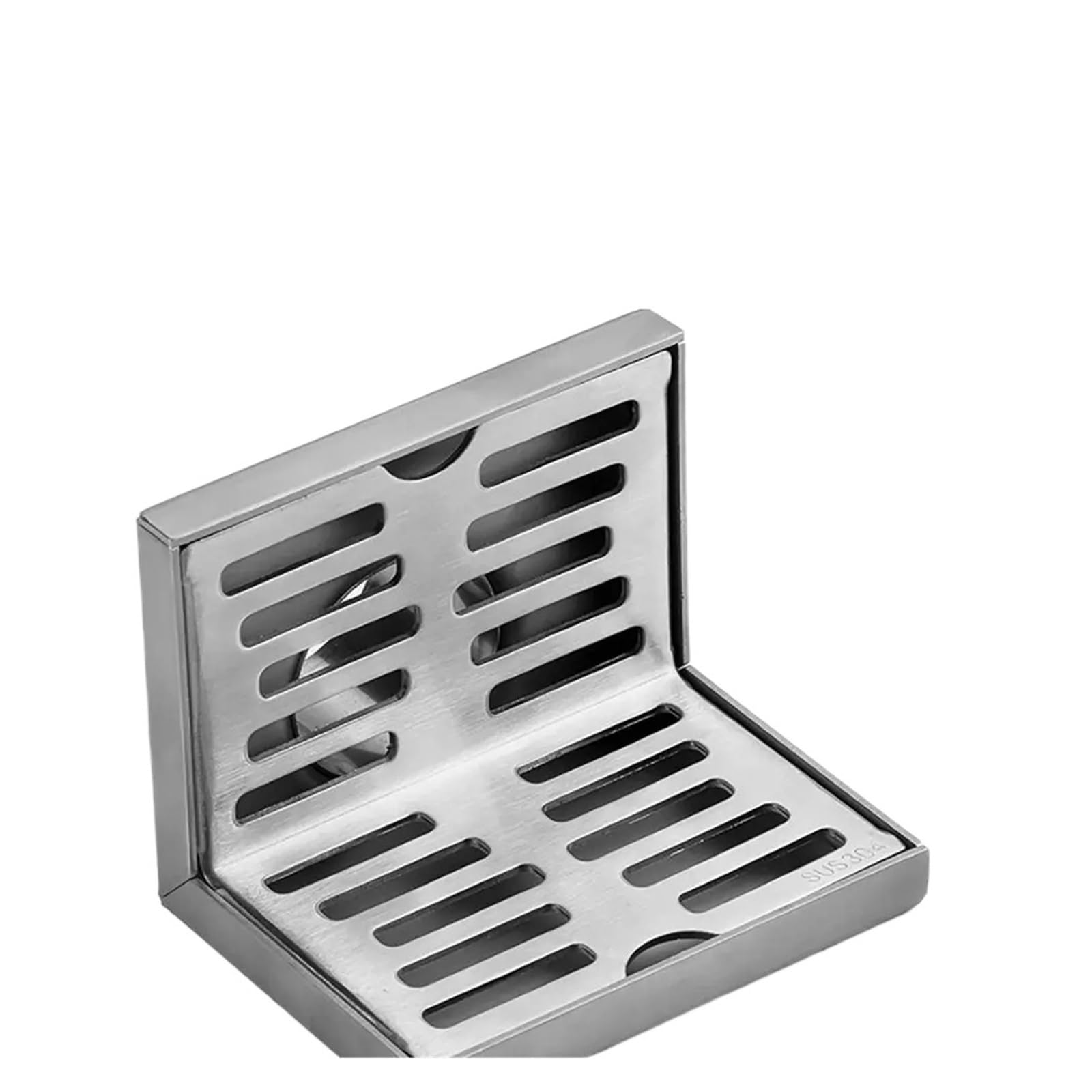 Drain de sol d'angle anti-stagnation en inox pour douche et balcon - 8