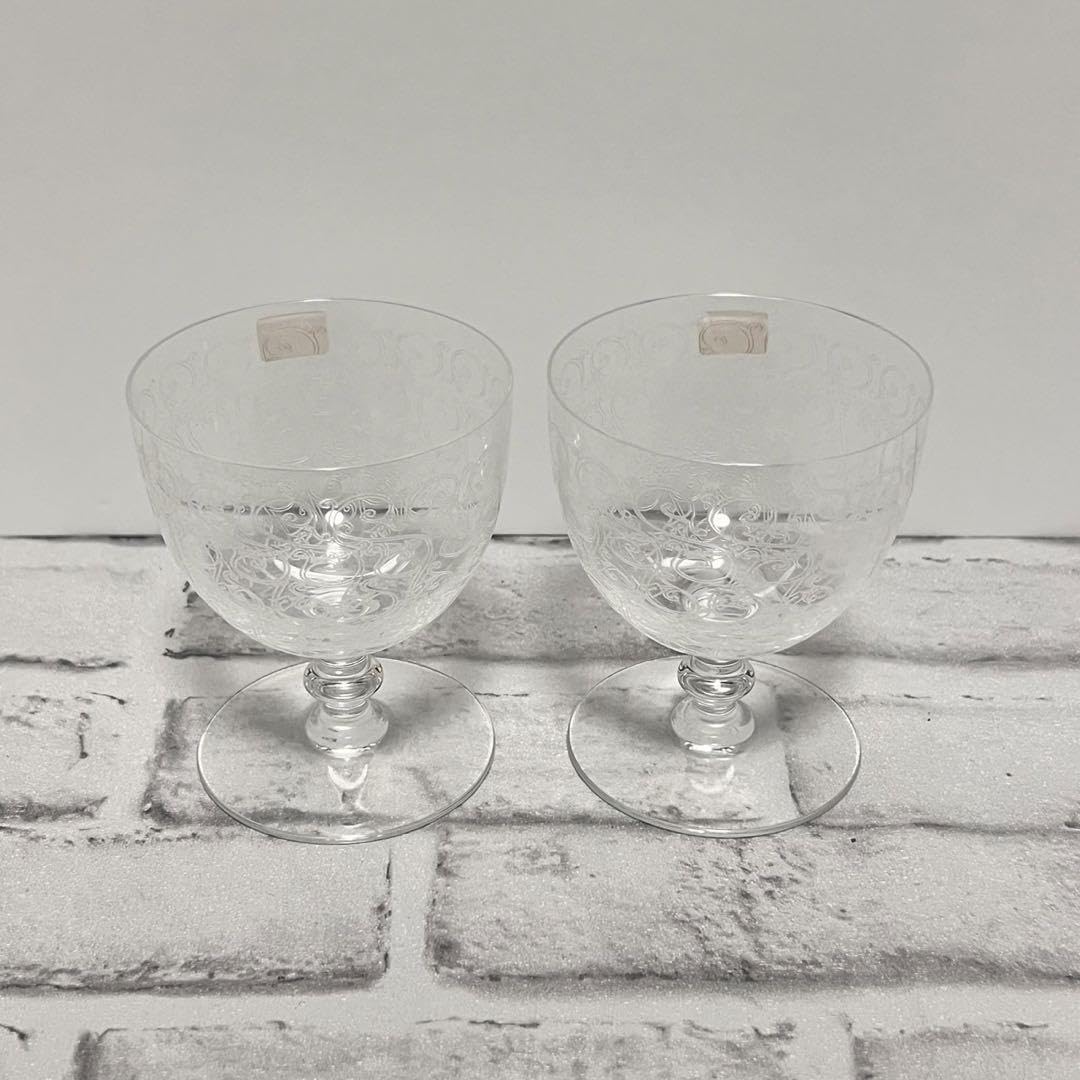 Amazon.co.jp: baccarat ローハン バカラ ペアワイングラス 蔓草文様 