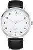 NUOVO Men's Watch Classic Leather Strap Modern Classic Quartz Watch Easy to Read Men's Business Casual Minimalist Watch