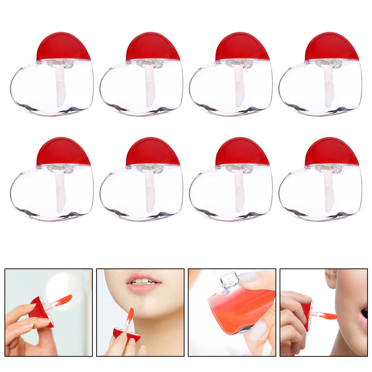 Beavorty 50 Juegos Botella De Brillo De Labios Tinte Delineador De Labios Salsa Brillo De Labios Voluminizador Transatlántico Kit Para Hacer Brillo De Labios Revestimientos Mate El Plastico