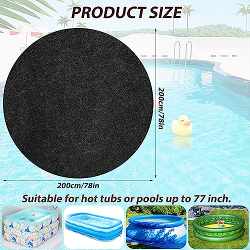 200cm Whirlpool Matte, Whirlpool Schutzmatte Rund Wasserabsorbierend rutschfest Whirlpool Schutzmatte für Draußen Drinnen Spa Pool-Schutzmatte Schützt Whirlpools vor Abnutzung – Bild 3