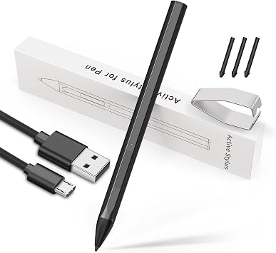قلم رصاص لجهاز Microsoft Surface Pro 11/10/9/X/8/7/6/5/4/3،Surface Go/Go2/Go3،Book3/2/1،Surface Laptop7/6/5/4/3/2/1،Studio 2 أسود