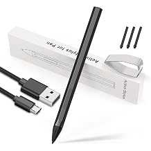 Stylus Pen for Microsoft Surface Pro 11/10/9/X/8/7/6/5/4/3,Surface Go/Go2/Go3,Book3/2/1,Surface Laptop7/6/5/4/3/2/1,Studio 2 Black