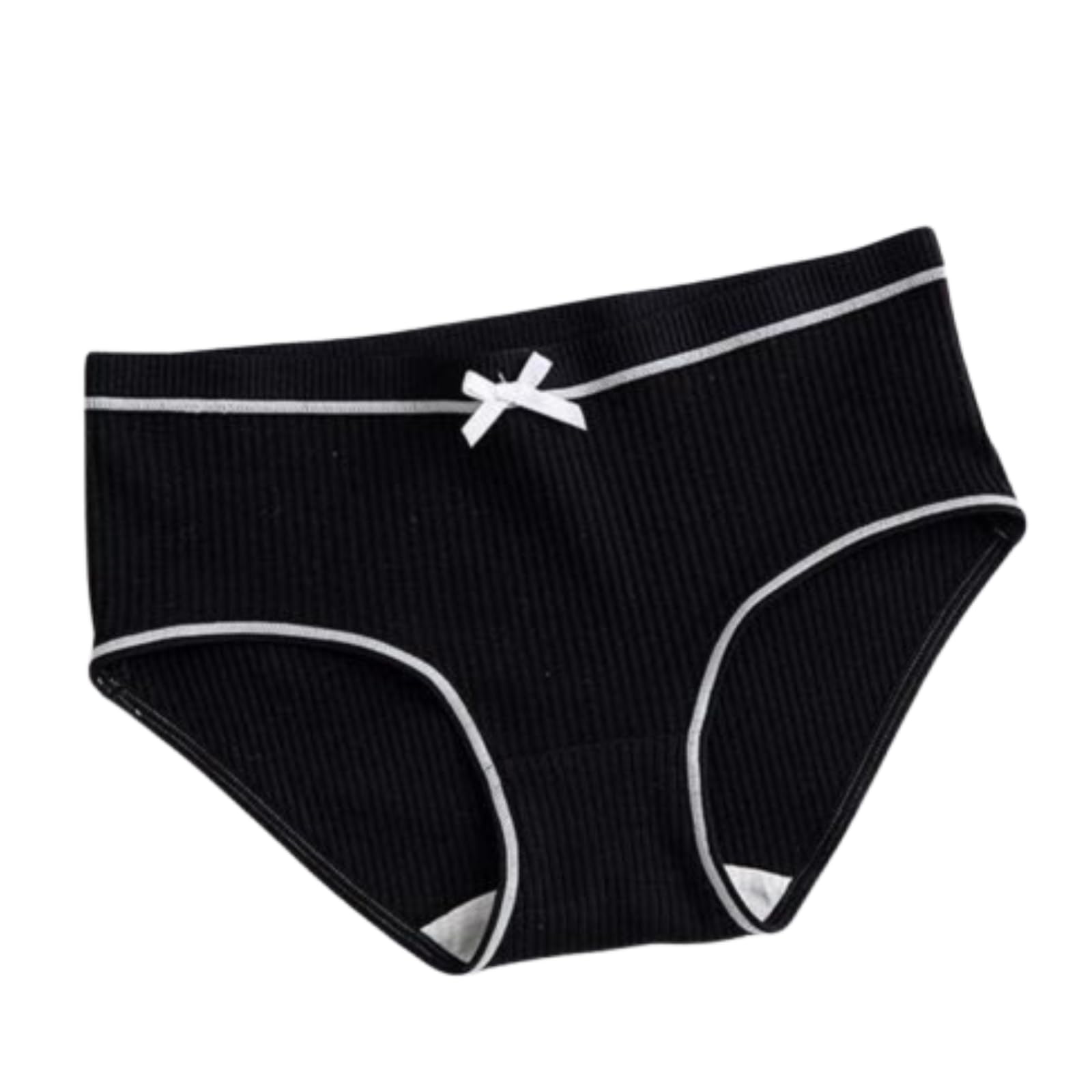 Women’s Cotton Hipster Panties –Soft Ribbed Multicolour Mid-Rise Innerwear with Bow & Contrast Piping |Stretchable Daily Comfort Panty–Pack of 1/2/3-image-46