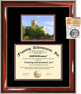 Northern Oklahoma College Diploma Frame NOC College Graduation Degree Campus Double Holder Certificate Plaque Framing Graduate Bachelor Master PhD Doctorate Student Gift