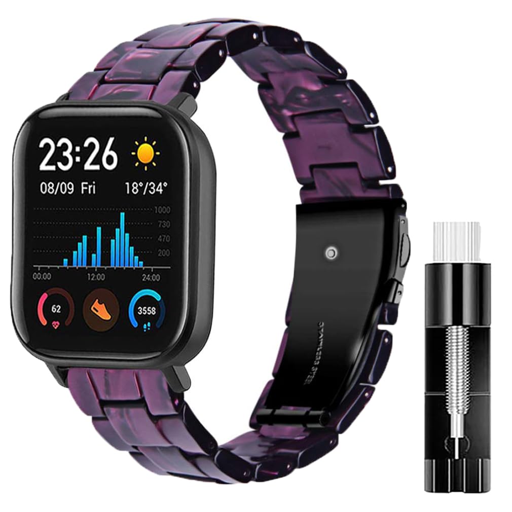 FitTurn Compatible with SOUYIE P99/Jugeman P99/CASCHO P98/ZOSKVEE P95/Togala P99 Smart Watch Band, Adjustable Resin Watch Band Replacement Wristbands Bracelet for P99 Watch Band