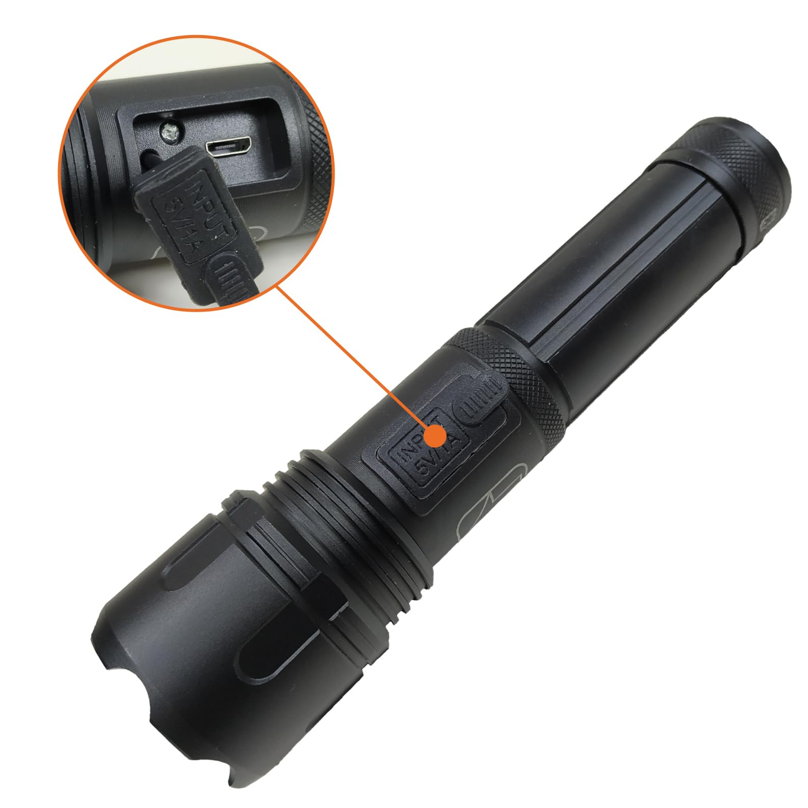LED ATOMANT 4x Linterna LED Zoom USB Recargable con Bateria 5 Modos Luz | IPX4, Larga duracion, Alta potencia
