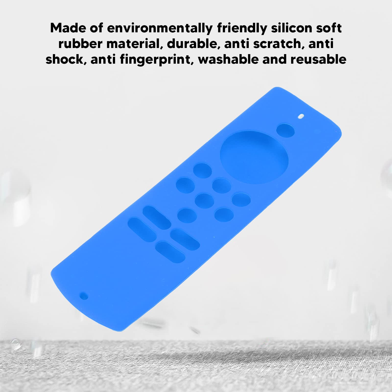 Funda Protectora para Mando a Distancia, Funda para Mando a Distancia con Correa de Mano, Fundas Antideslizantes de Silicona a Prueba de Golpes para Mando a Distancia Fire TV Stick Lite(Azul)
